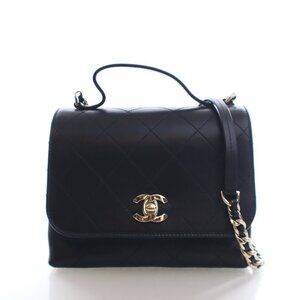 Chanel Small Calfskin Double Pocket Top Handle